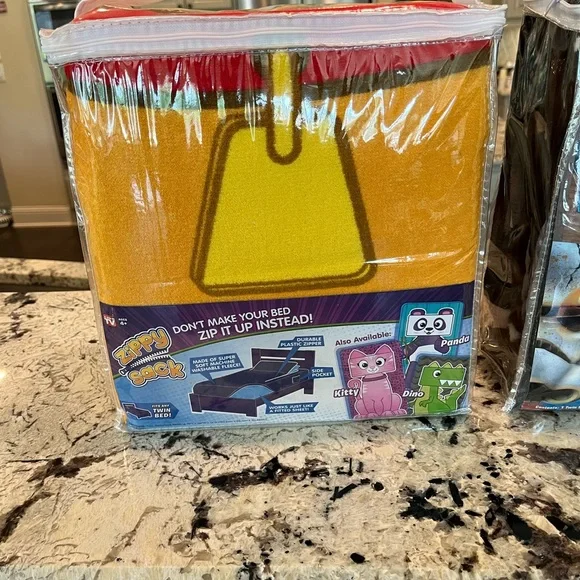 Zippy Sack, s/2 New!  Fleece twin size - Picture 3 of 5